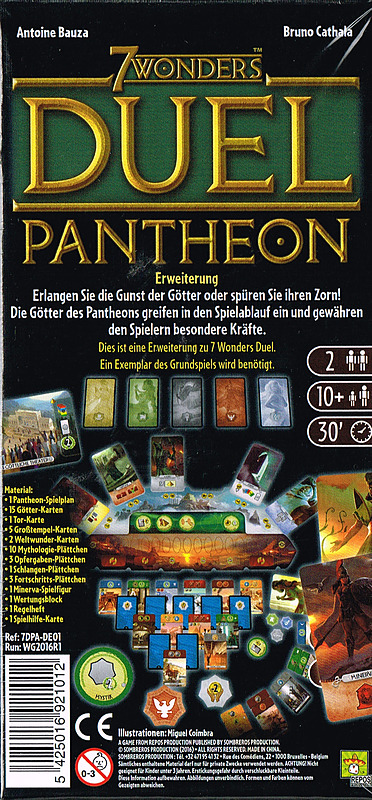 7 Wonders Duel: Pantheon Rueckseite