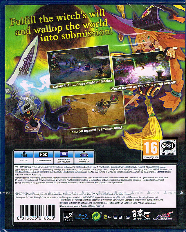 The Witch and the Hundred Knight Revival Edition Rueckseite