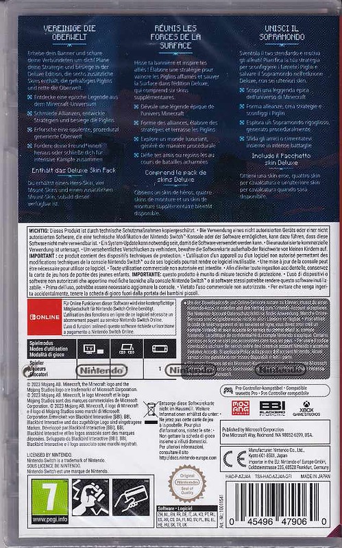Minecraft Legends Deluxe Edition Rueckseite