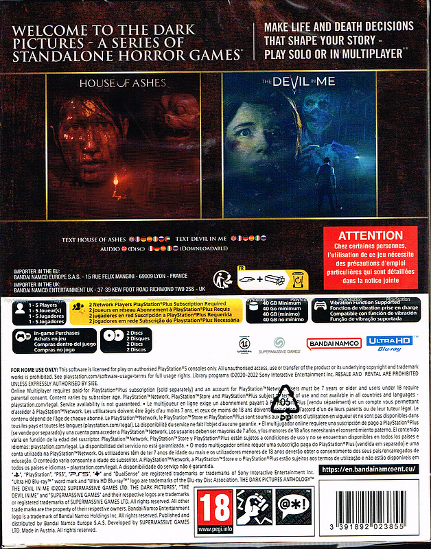 The Dark Pictures Anthology: Volume 2 (PEGI) Rueckseite