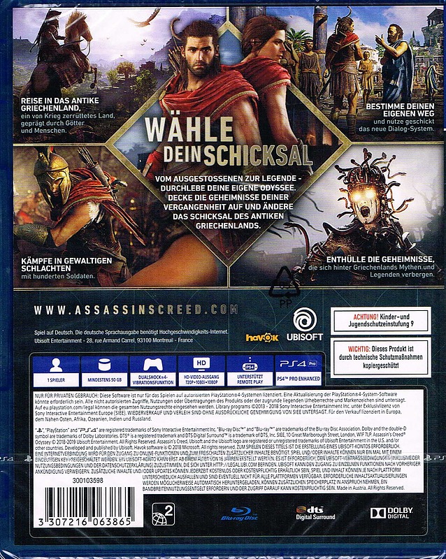 Assassin's Creed Odyssey Rueckseite