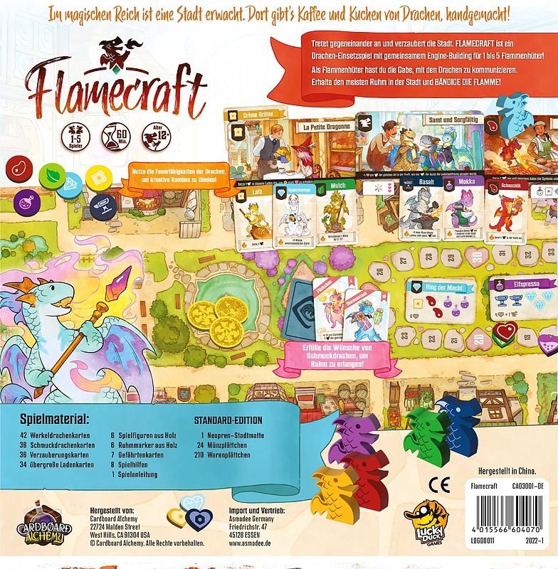 Flamecraft 1-5 Spieler, Rueckseite