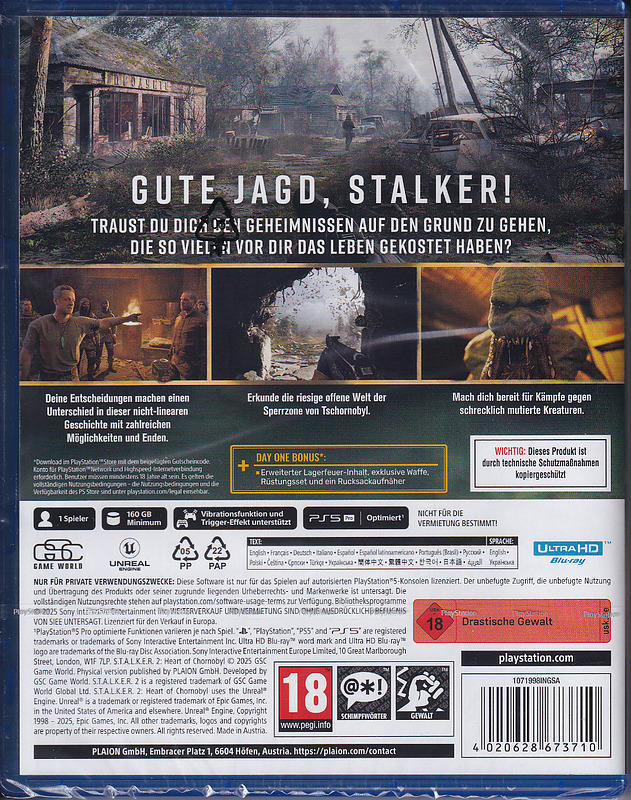 S.T.A.L.K.E.R 2 Heart of Chornobyl Day One Rueckseite