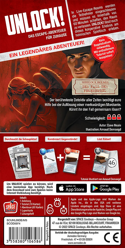 Unlock! Sherlock Holmes: Der Fall der Feuerengel Rueckseite