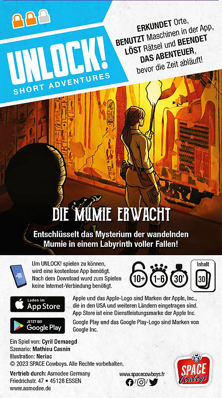 Unlock! Short Adventures: Die Mumie erwacht Rueckseite