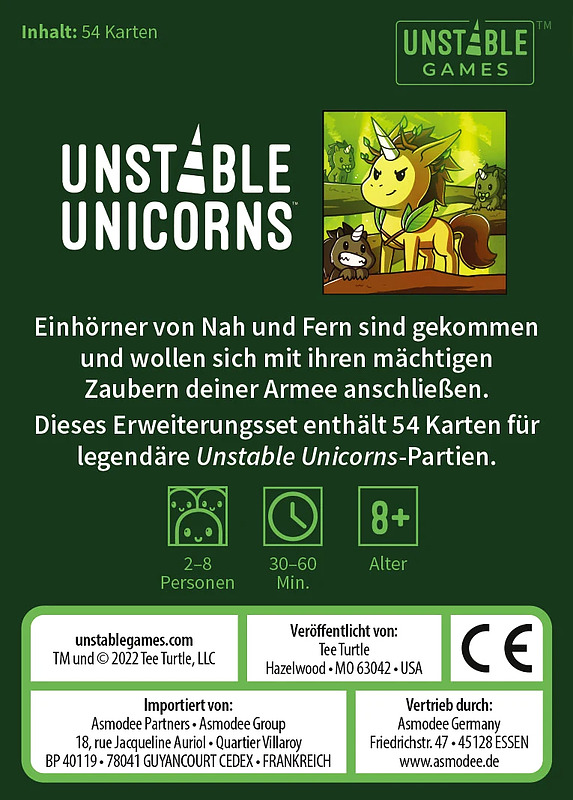 Unstable Unicorns - Legendäre Einhörner Rueckseite