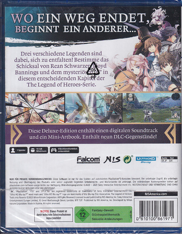 The Legend of Heroes: Trails into Reverie Deluxe Rueckseite