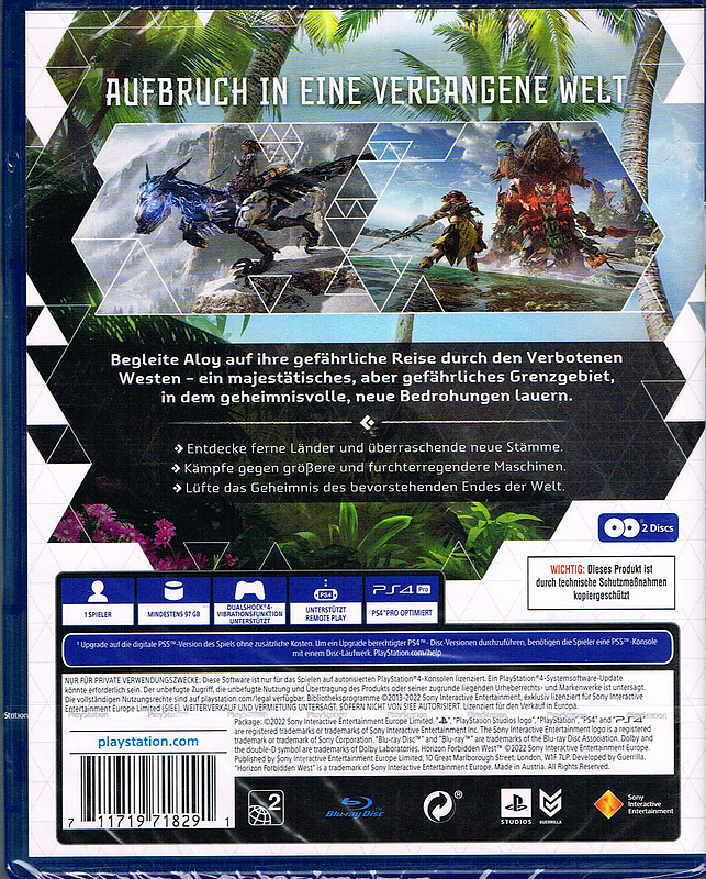 Horizon Forbidden West Rueckseite