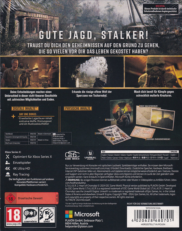 S.T.A.L.K.E.R 2 Heart of Chornobyl Day One Rueckseite