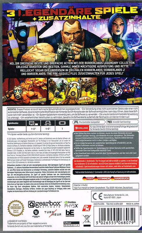 Borderlands Legendary Collection (CiaB) Rueckseite