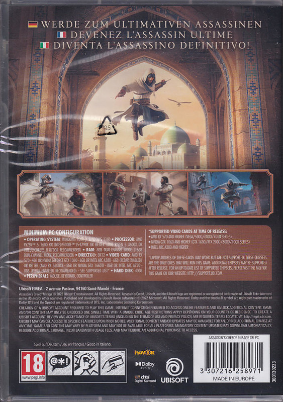 Assassin's Creed Mirage + Bonus (AT-PEGI) Rueckseite