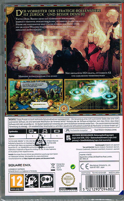 Tactics Ogre: Reborn Rueckseite