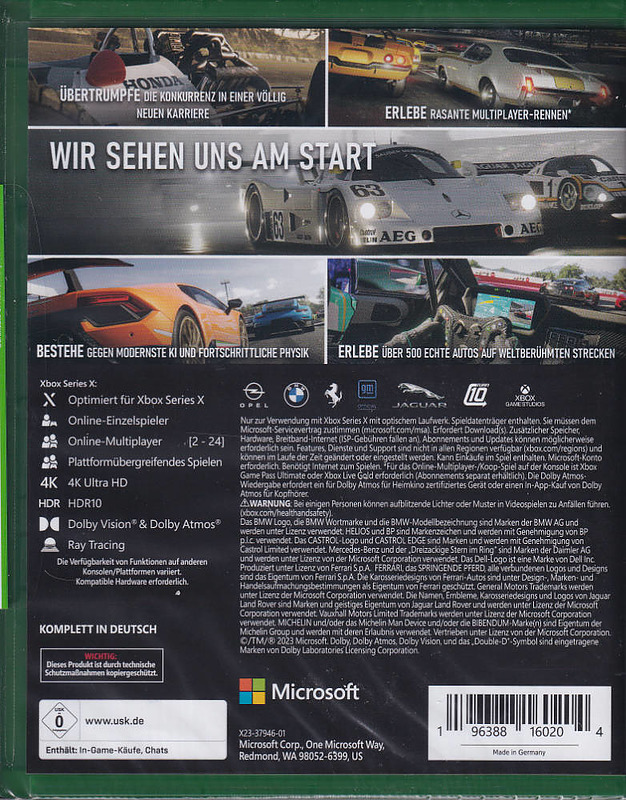Forza Motorsport Rueckseite