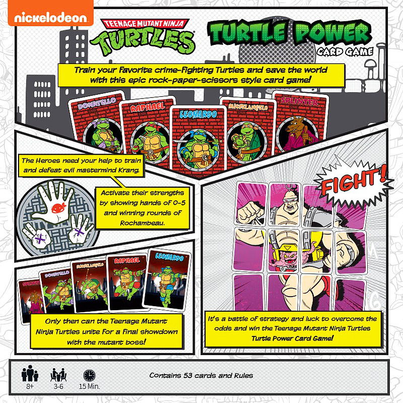 Turtle Power Card Game (Englisch) Rueckseite