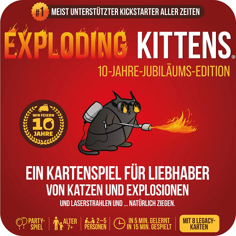 Exploding Kittens: 10 Jahre-Jubiläums-Edition Cover