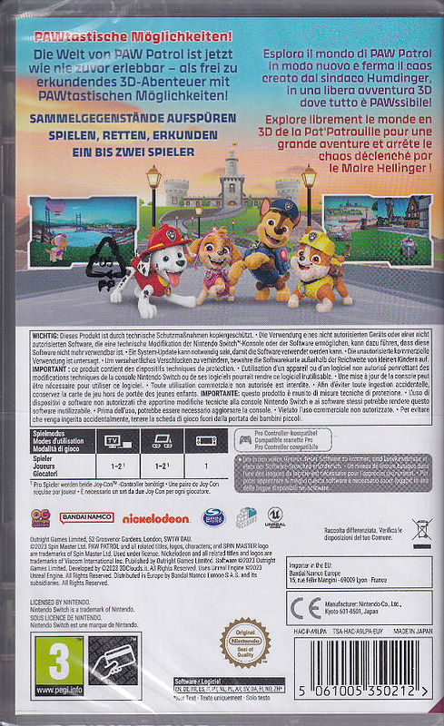 Paw Patrol World Rueckseite