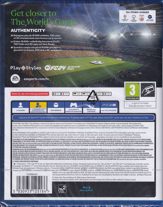 EA Sports FC 24 + 5 Boni (AT-PEGI) Rueckseite