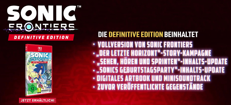 Sonic Frontiers Definitive Edition Rueckseite