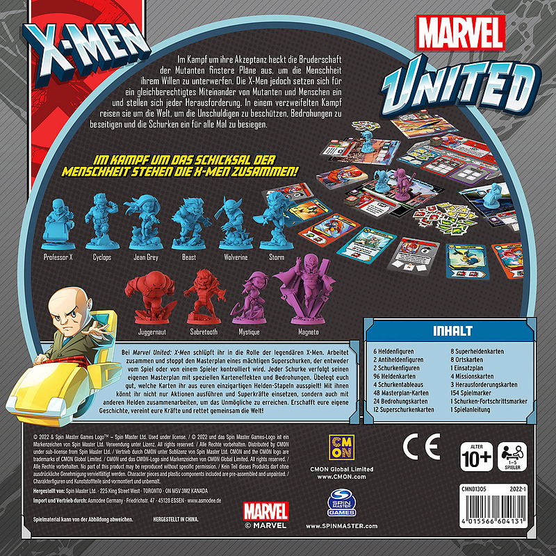Marvel United: X-Men Rueckseite
