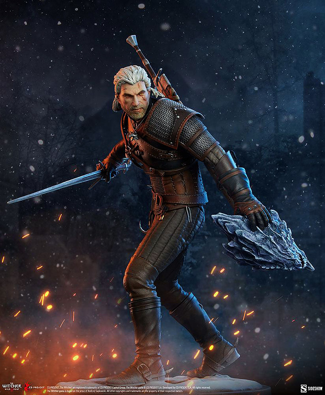 The Witcher 3: Wild Hunt Statue Geralt Rueckseite The Witcher 3: Wild Hunt Statue Geralt Rueckseite