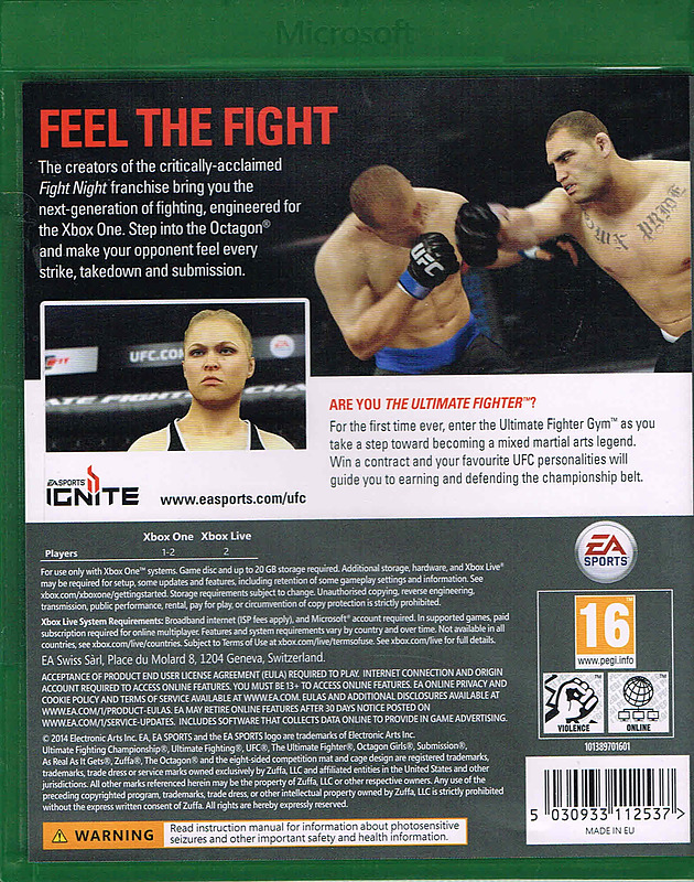 EA Sports UFC (EU-Import) Rueckseite