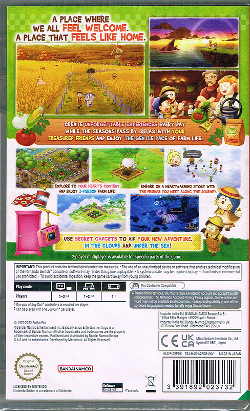 Doraemon Story of Seasons: Friends of the Great Rueckseite