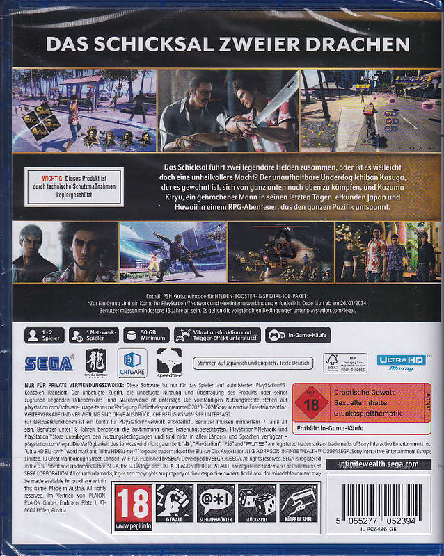 Like a Dragon: Infinite Wealth Rueckseite