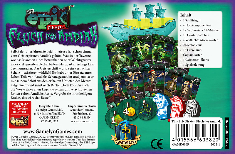 Tiny Epic Pirates - Fluch des Amdiak Rueckseite