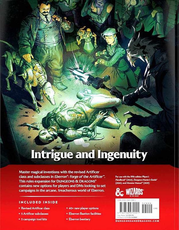 Dungeons & Dragons Eberron: Forge of the Artificers Rueckseite Dungeons & Dragons Eberron: Forge of the Artificers Rueckseite