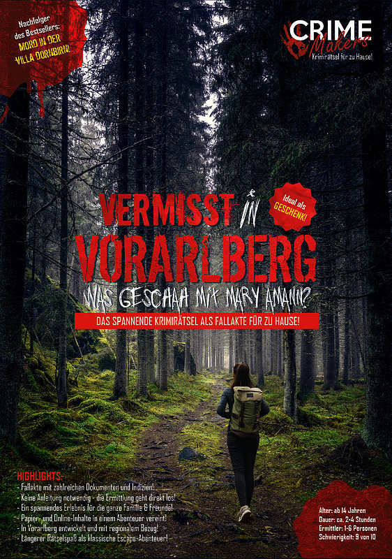Detektivrätsel: Vermisst in Vorarlberg Cover