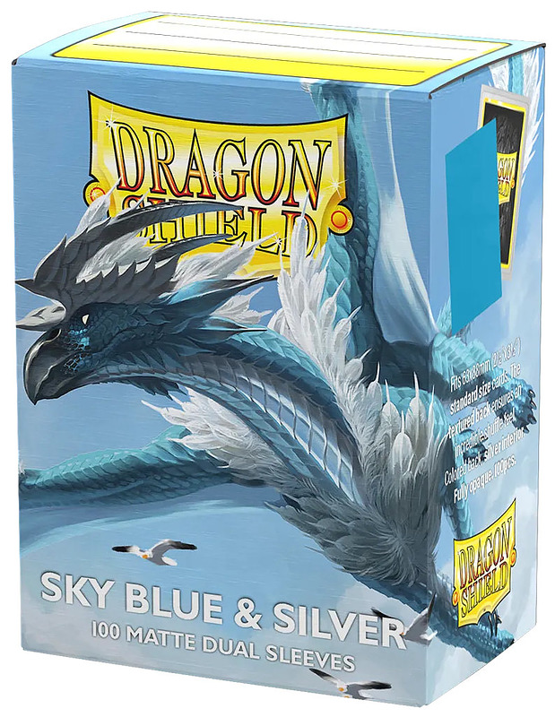 Dragon Shield Matte Dual - Sky Blue & Silver Cover