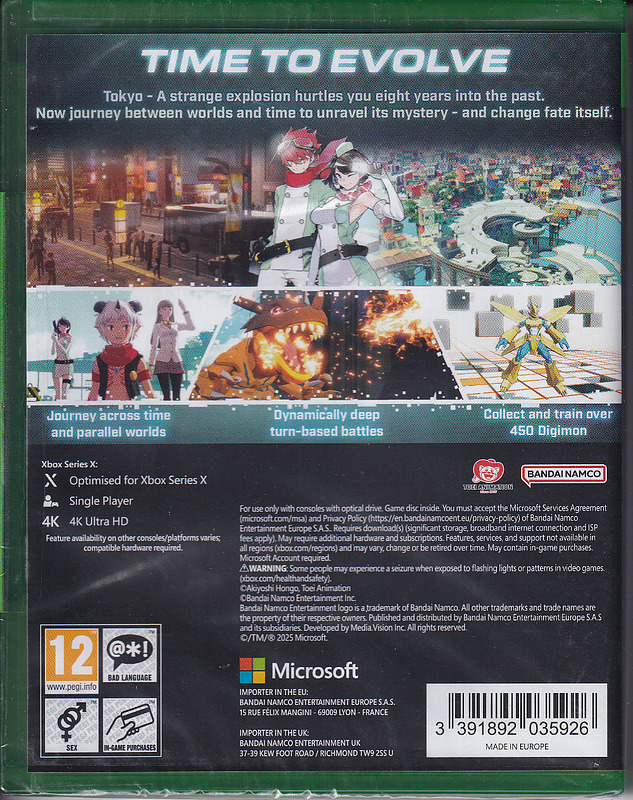 Digimon Story: Time Stranger (PEGI) Rueckseite