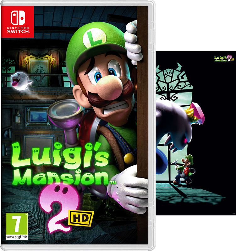 Luigi's Mansion 2 HD + orig. Nintendo Poster Cover