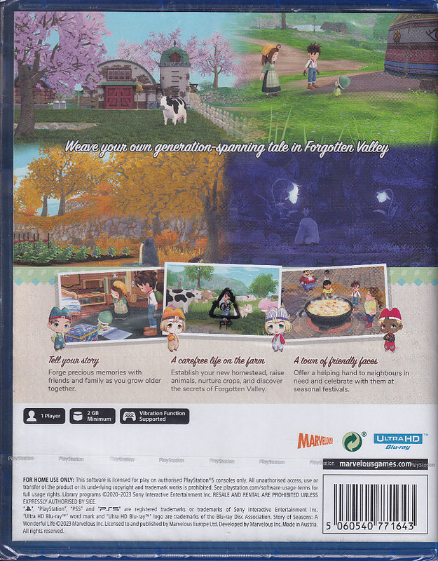 Story of Seasons: A Wonderful Life (PEGI) Rueckseite