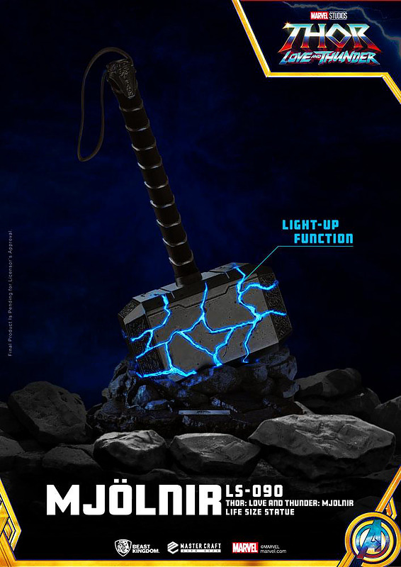 Thor: Love and Thunder Life-Size Statue Mjolnir Rueckseite