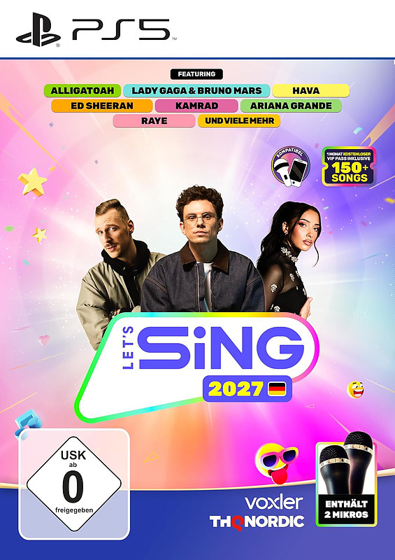 Let's Sing 2027 - mit deutschen Hits + 2 Mikrofone Cover