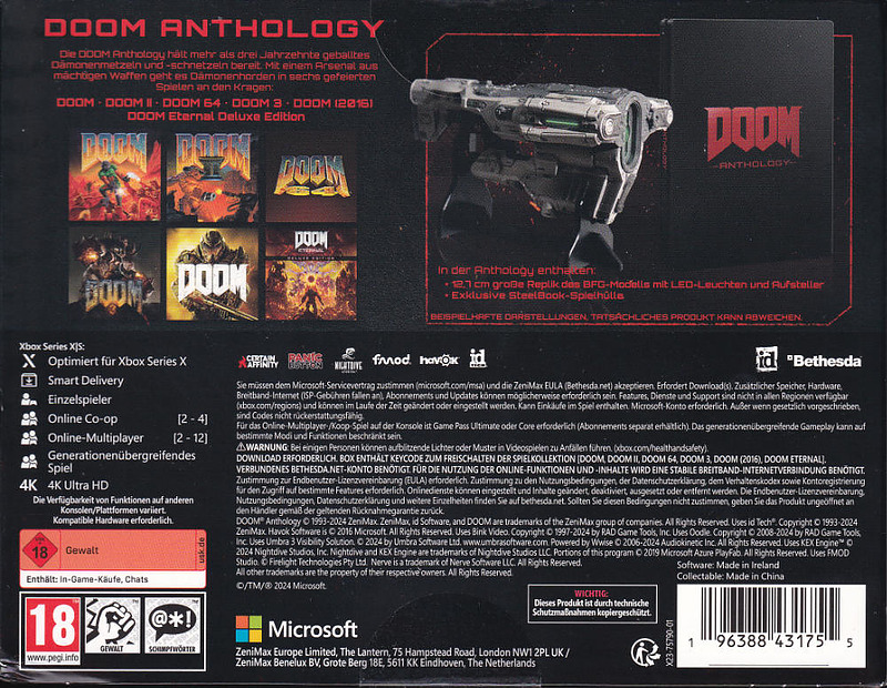 DOOM Anthology Collectors Edition Rueckseite