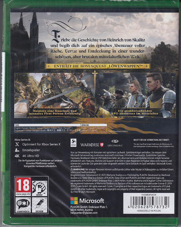 Kingdom Come: Deliverance II DayOne Edition Rueckseite