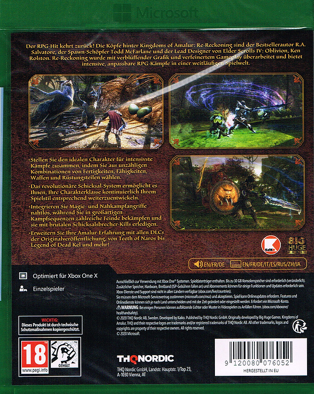 Kingdoms of Amalur Re-Reckoning Rueckseite