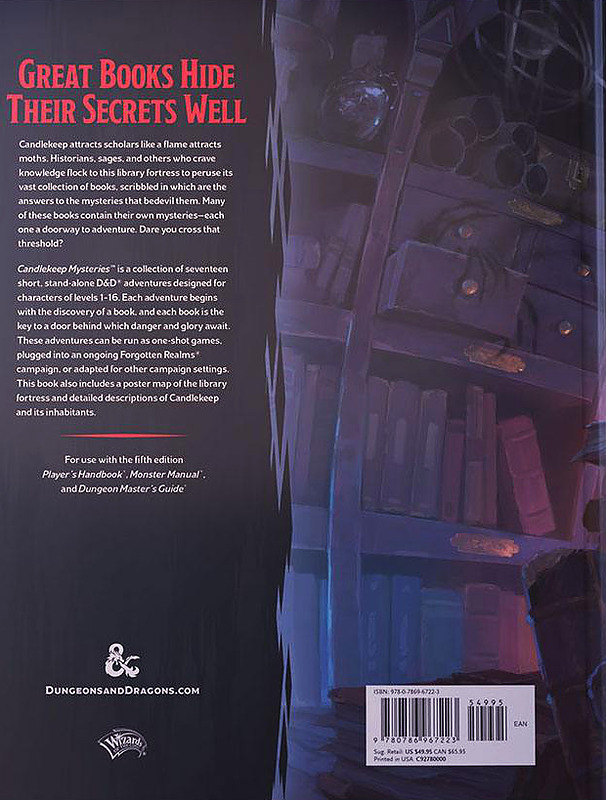 D&D Candlekeep Mysteries Rueckseite D&D Candlekeep Mysteries Rueckseite