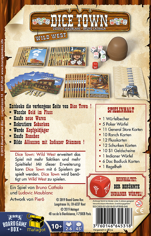 Dice Town Wild West Rueckseite