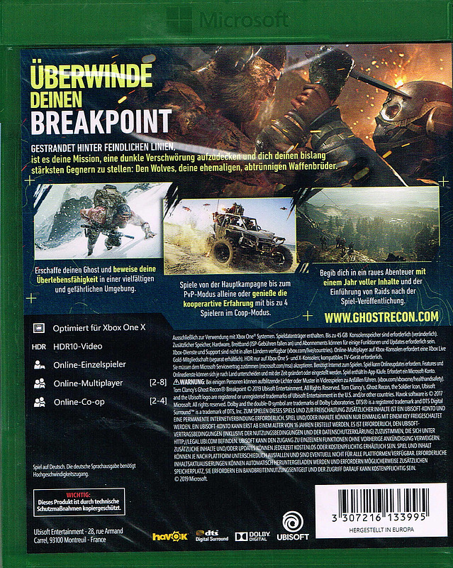 Ghost Recon Breakpoint Rueckseite