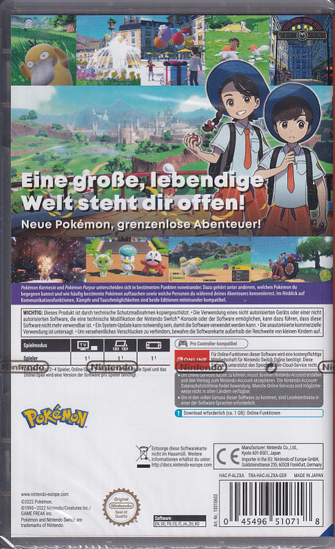 Pokémon Karmesin (AT-PEGI) Rueckseite