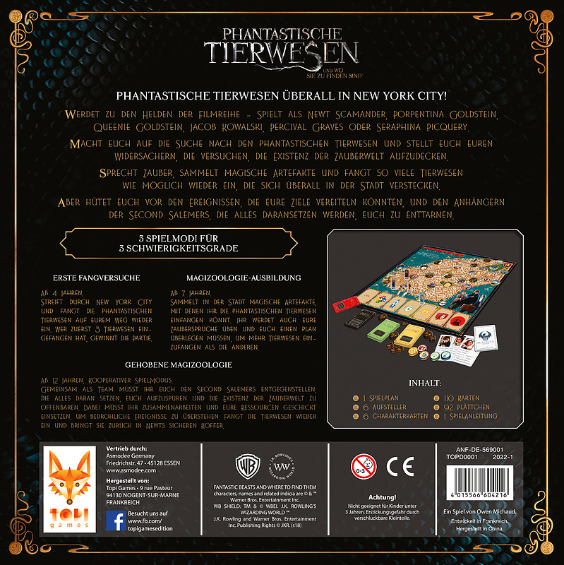 Phantastische Tierwesen und wo sie zu finden sind Rueckseite