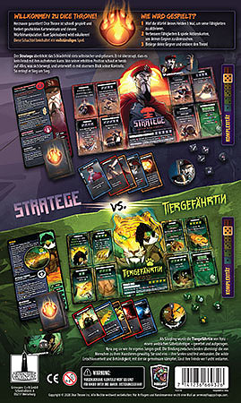 Dice Throne: Stratege vs. Tiergefährtin Rueckseite Dice Throne: Stratege vs. Tiergefährtin Rueckseite