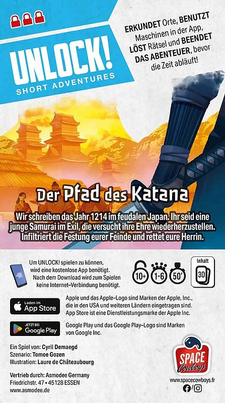 Unlock! Short Adventures: Der Pfad des Katana Rueckseite