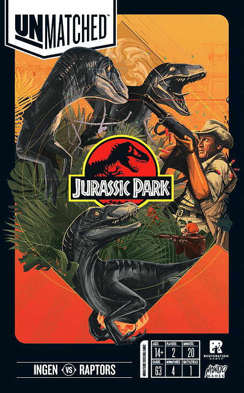 Unmatched Jurassic Park InGen vs Raptors Cover