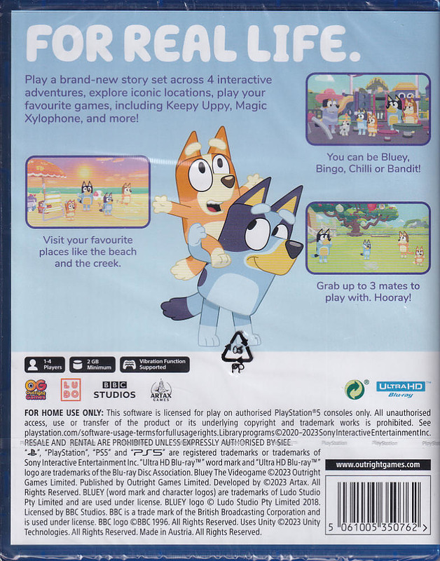 Bluey: the Videogame (PEGI) Rueckseite