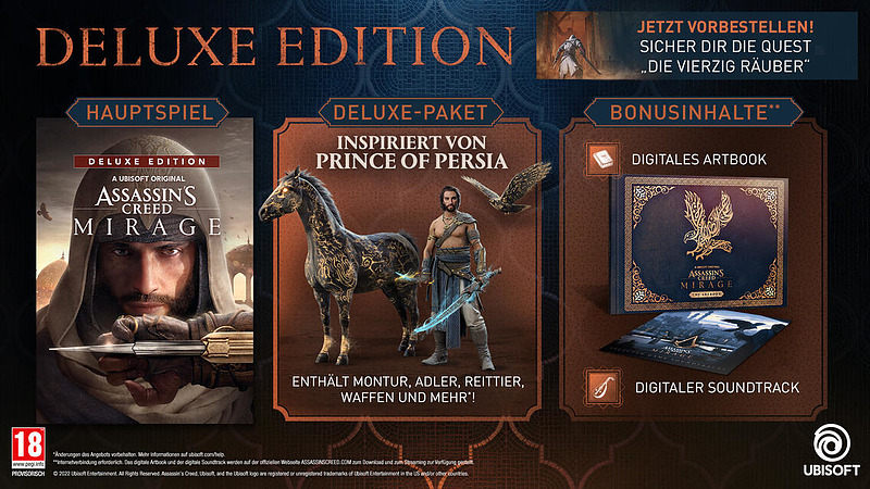 Assassin's Creed Mirage Deluxe Edition (AT-PEGI) Rueckseite