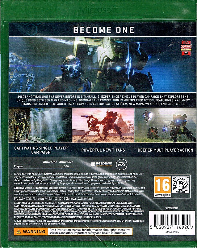 Titanfall 2 (PEGI) Rueckseite